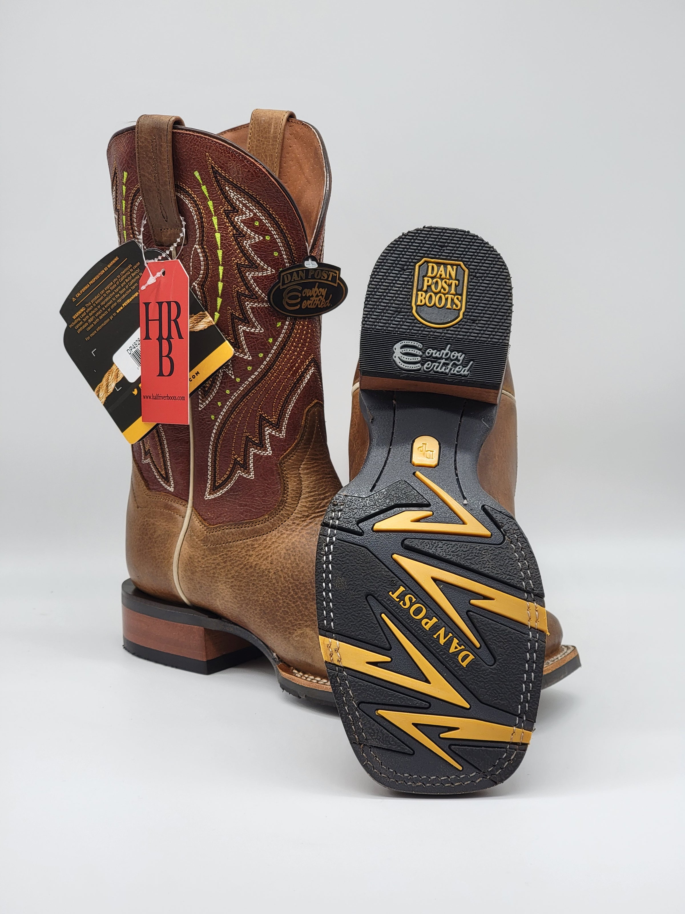 DAN POST 9.5 9 1/2 VINTAGE BROWN COWBOY BOOTS COLLEEN LEATHER BOOT by DAN POST – Dan Post Boots main image 3