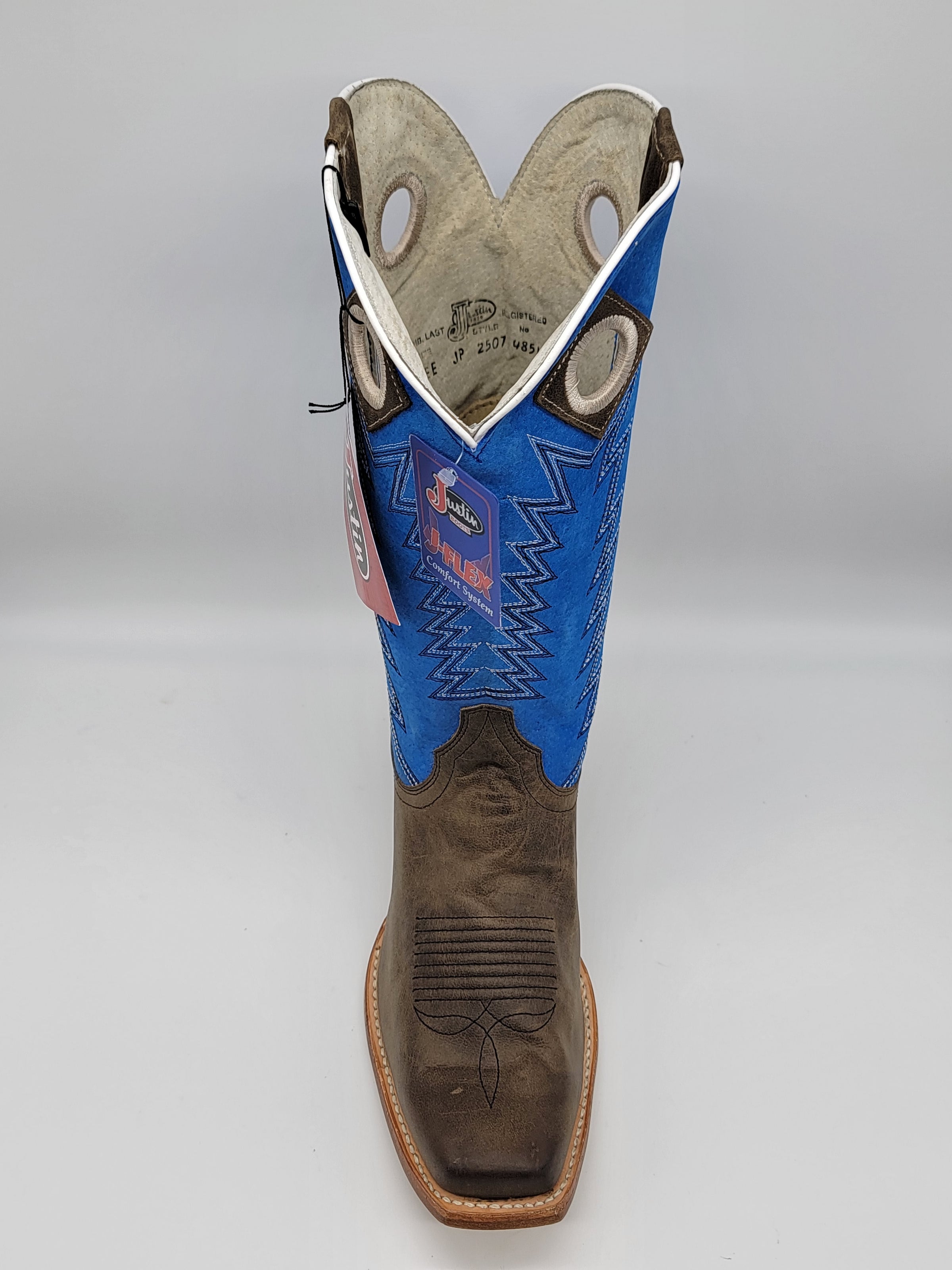Justin Men's Ranker Steel Gray Cowhide JP2507 | Half River Boots