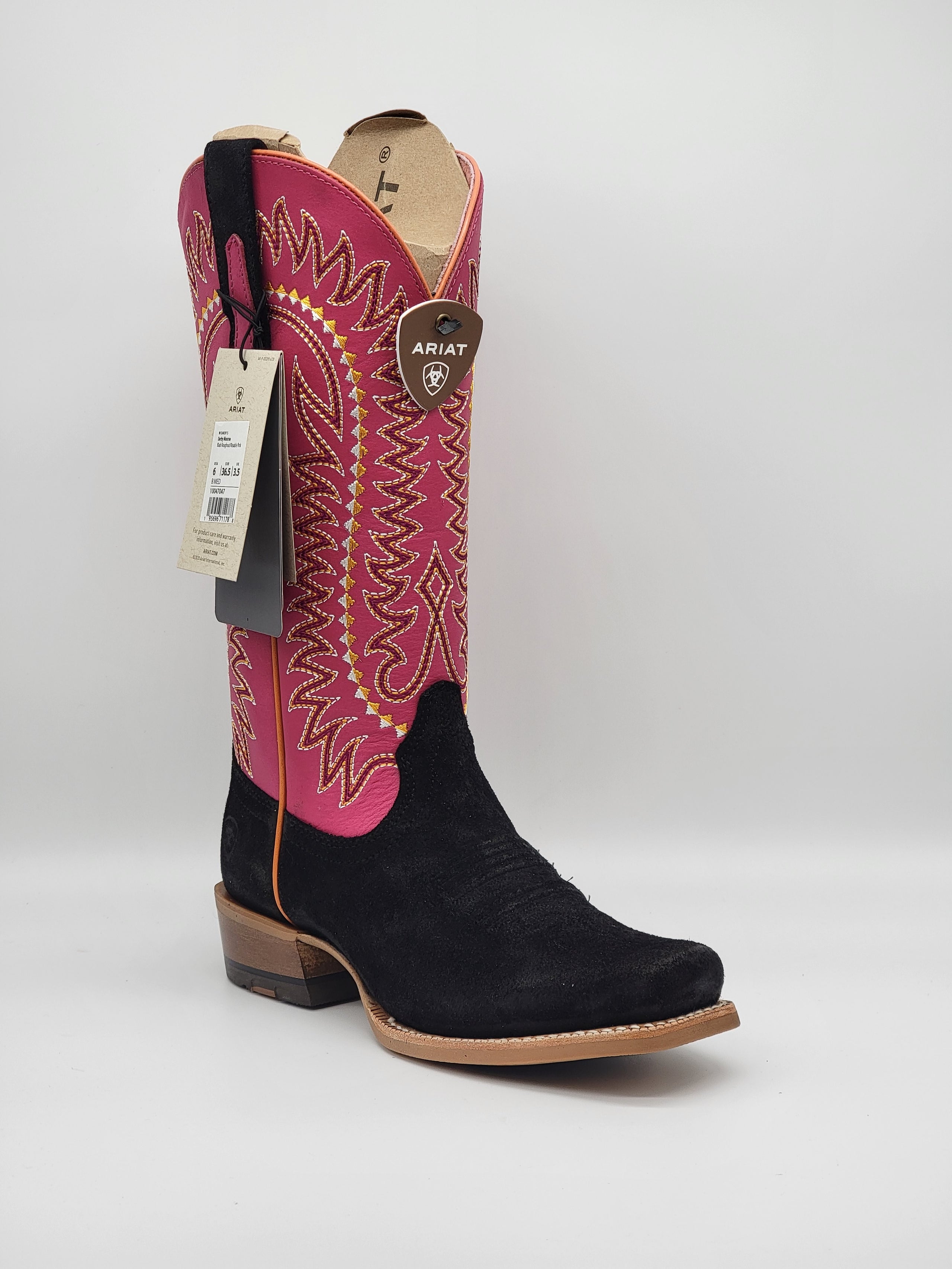 Ariat Women s Derby Monroe Black Kissable Pink 10047047 Half River Boots