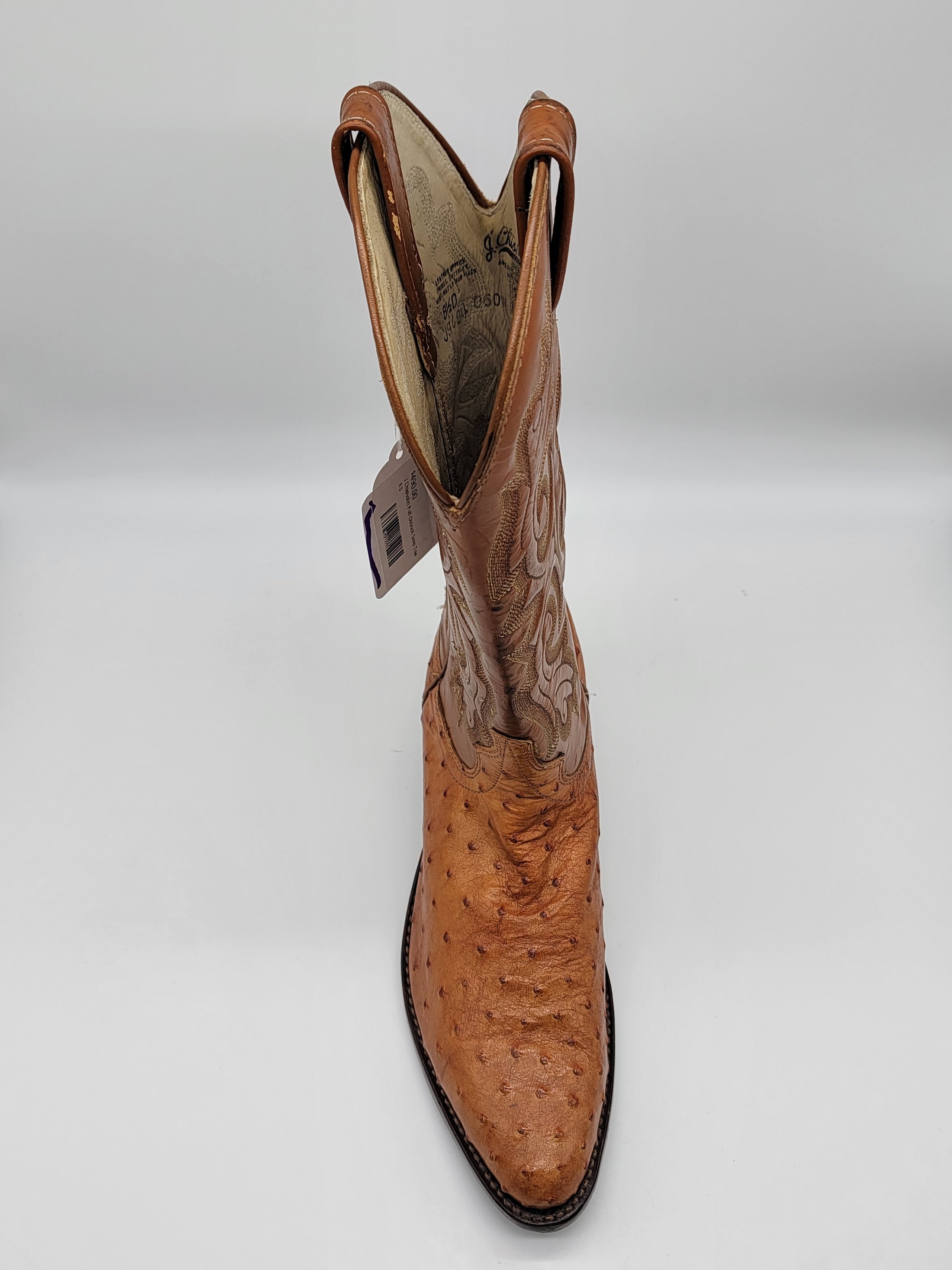 Snip toe ostrich boots deals