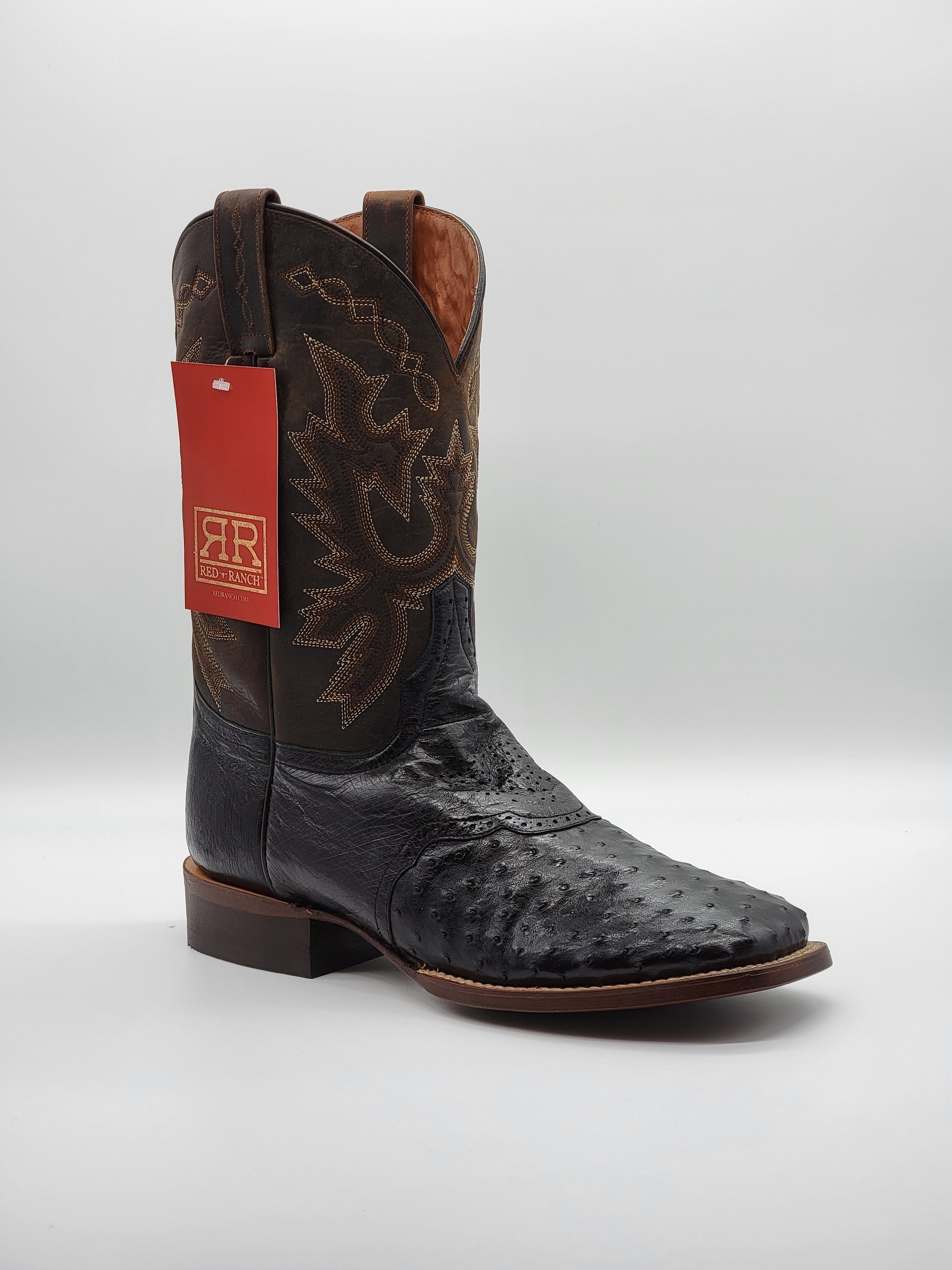 Red ranch boots top