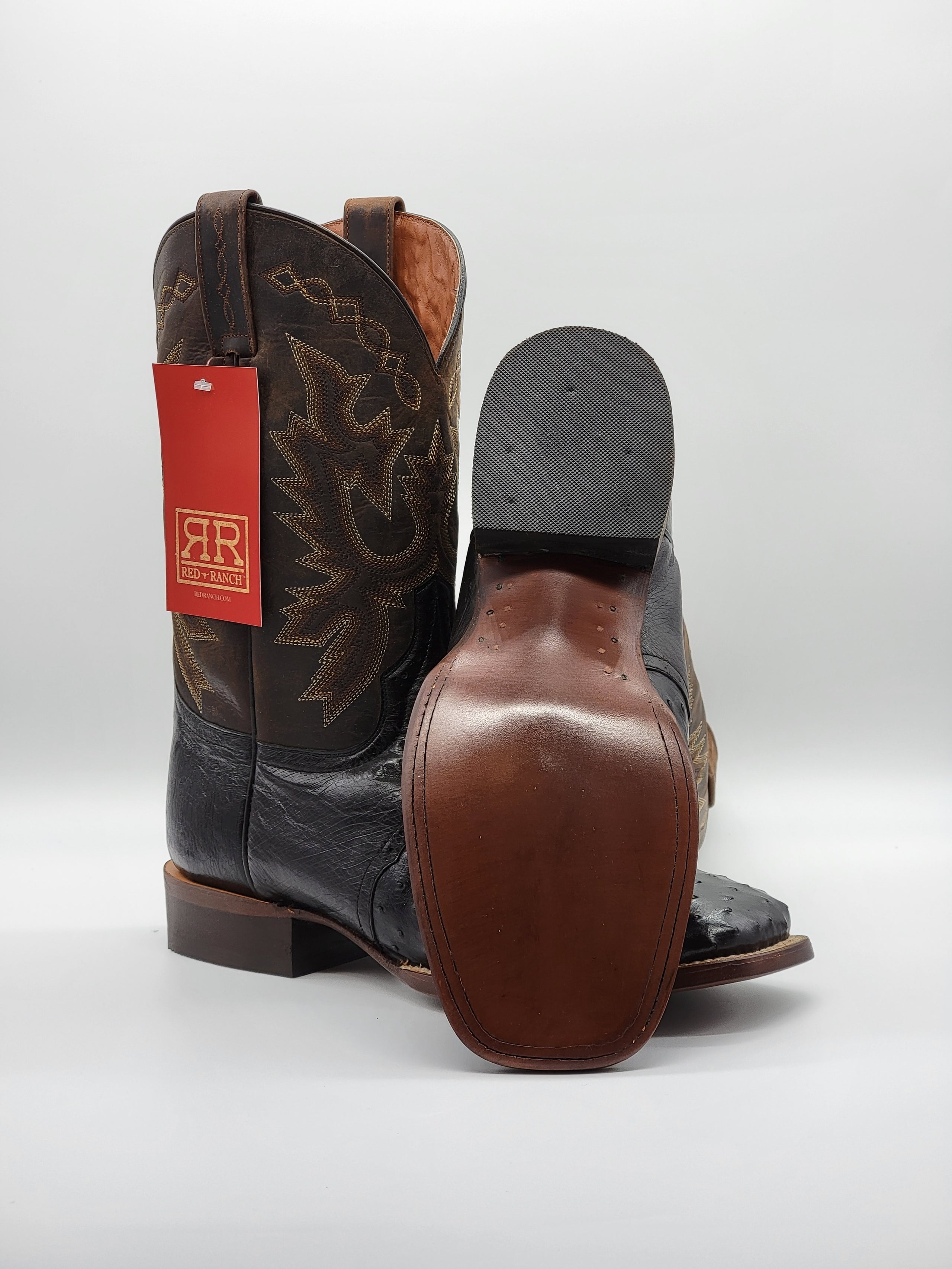 Red ranch boots top