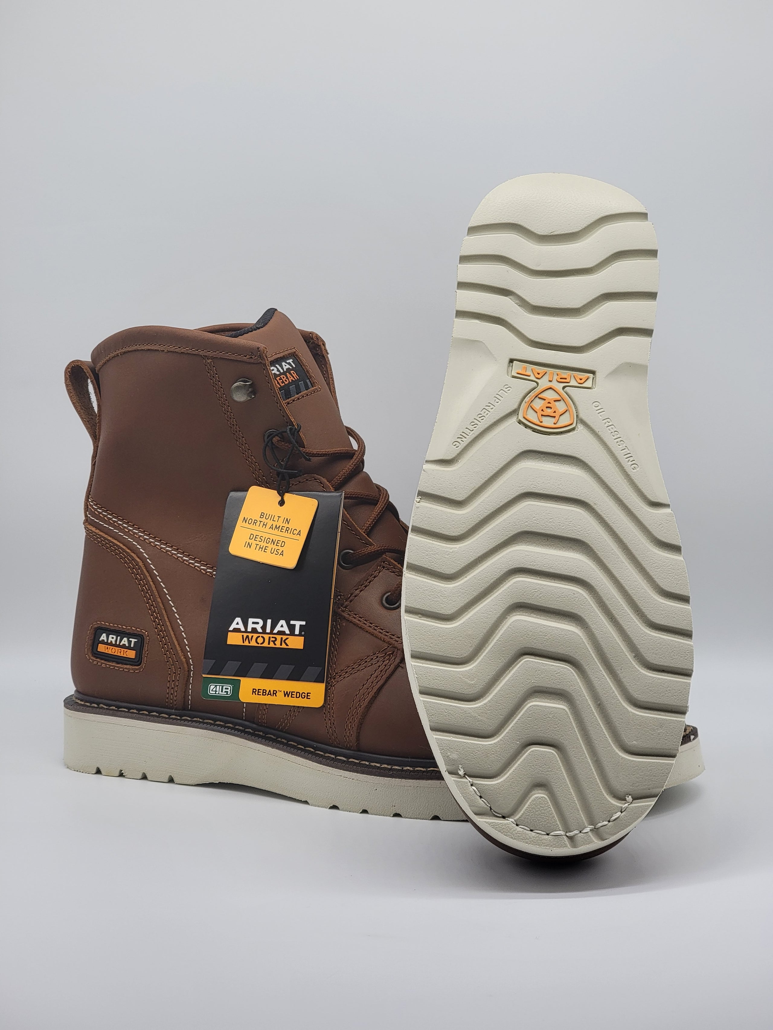 Ariat Men s Rebar Wedge 6 Golden Grizzly 10023064 Half River Boots