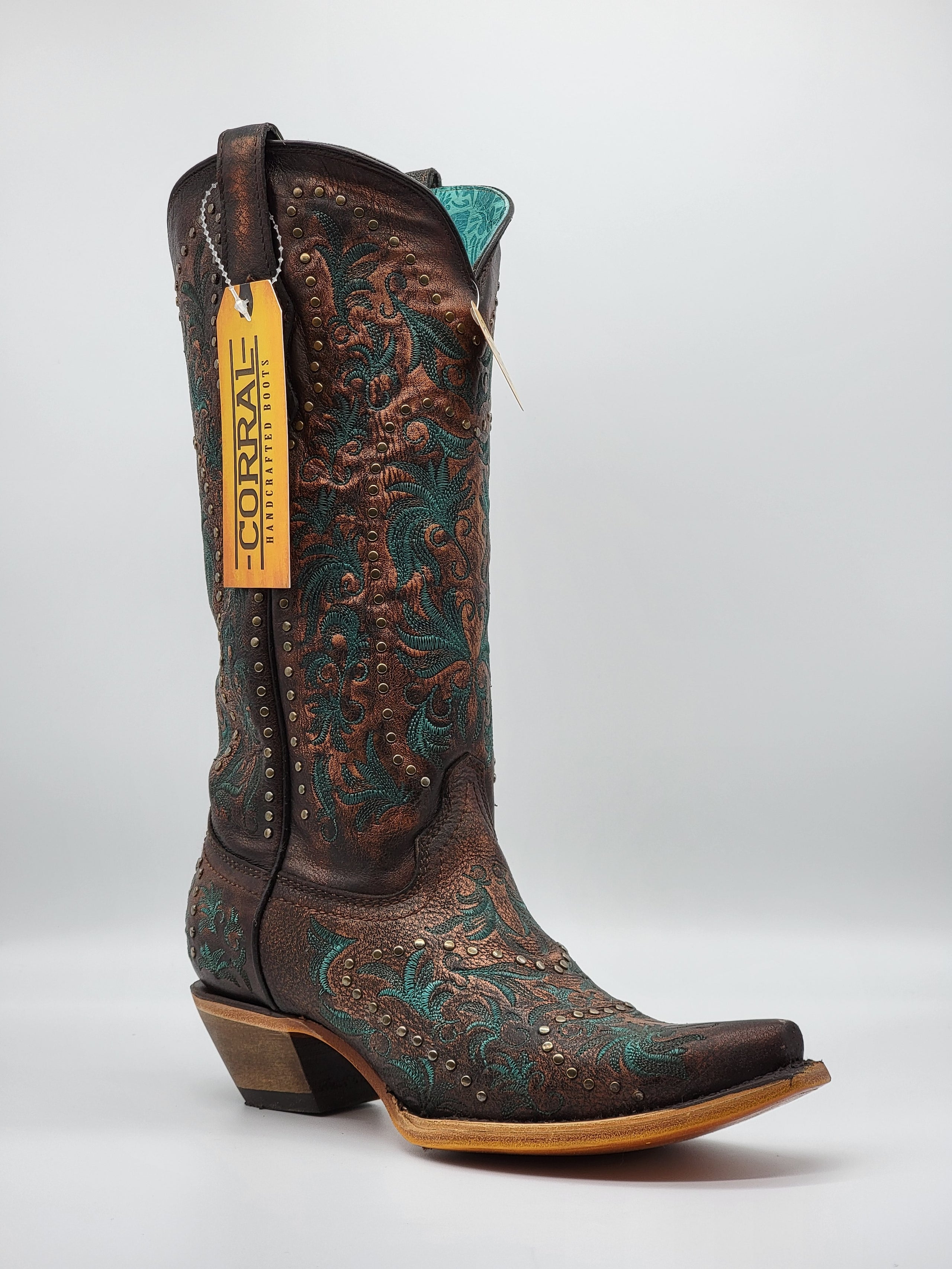 Corral turquoise online inlay boots